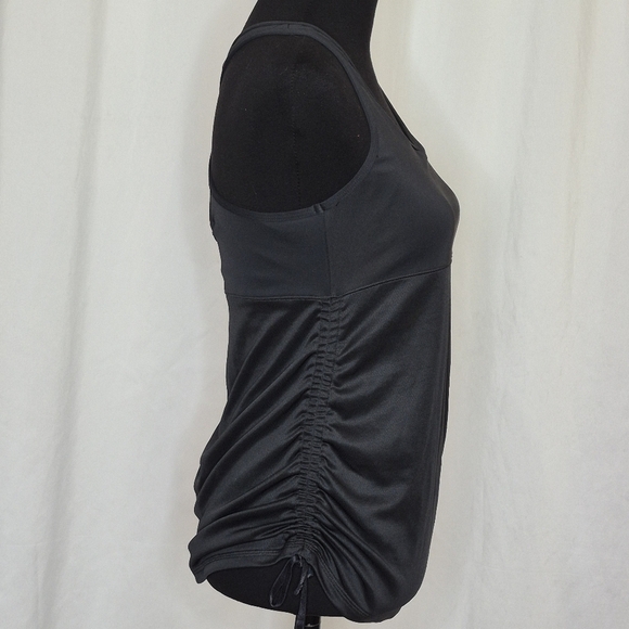 New Balance Women's Ruched Sides Keyhole Back Shelf Bra Athletic Tank Top - Sz M - Picture 3 of 10